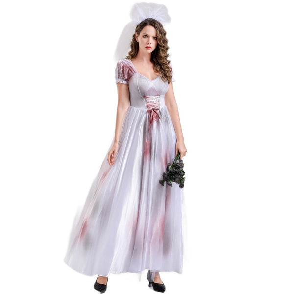 Womens Ghost Bride Halloween Cosplay Party Costume