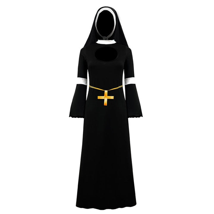 Nun Gown Adult Womens Halloween Cosplay Party Costume