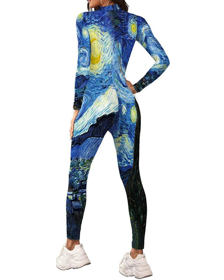 Van Gogh The Starry Night Dance Stage Play Halloween Party Costume - pinkfad